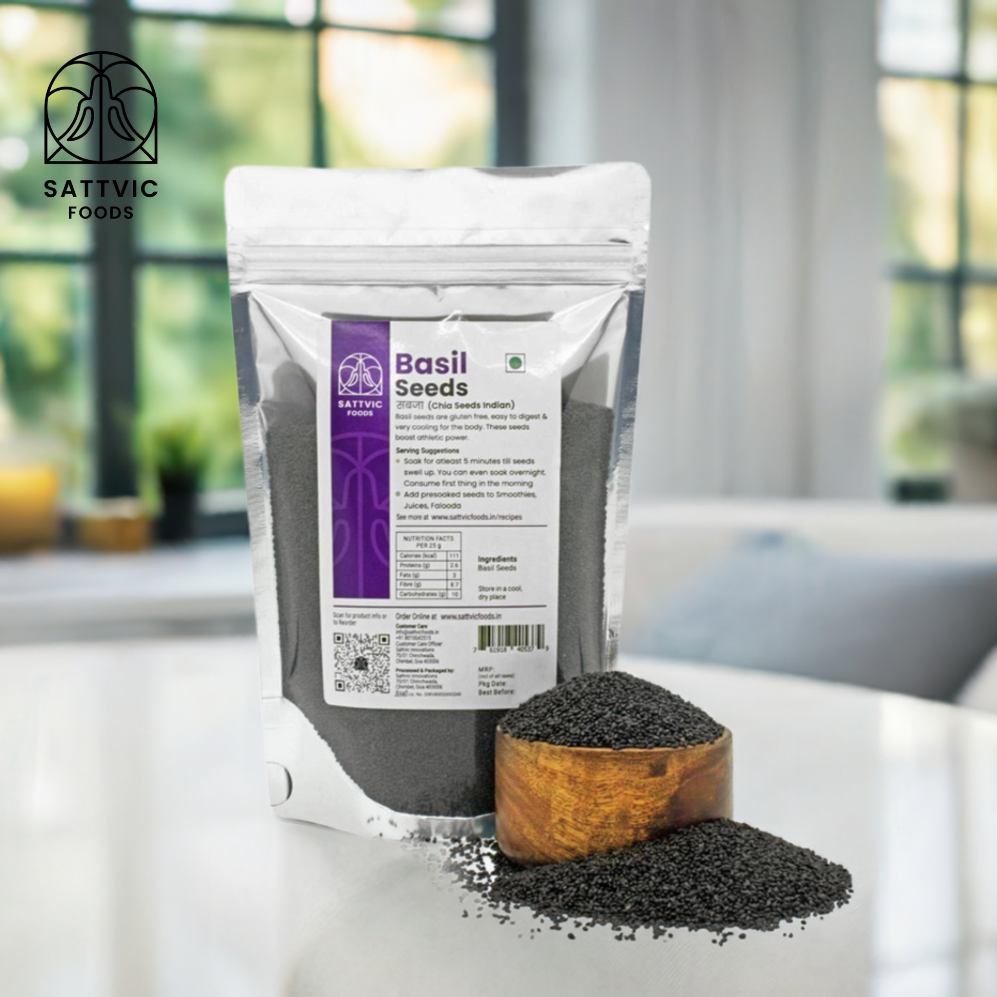 Basil Seeds (Sabja / Indian Chia seeds)