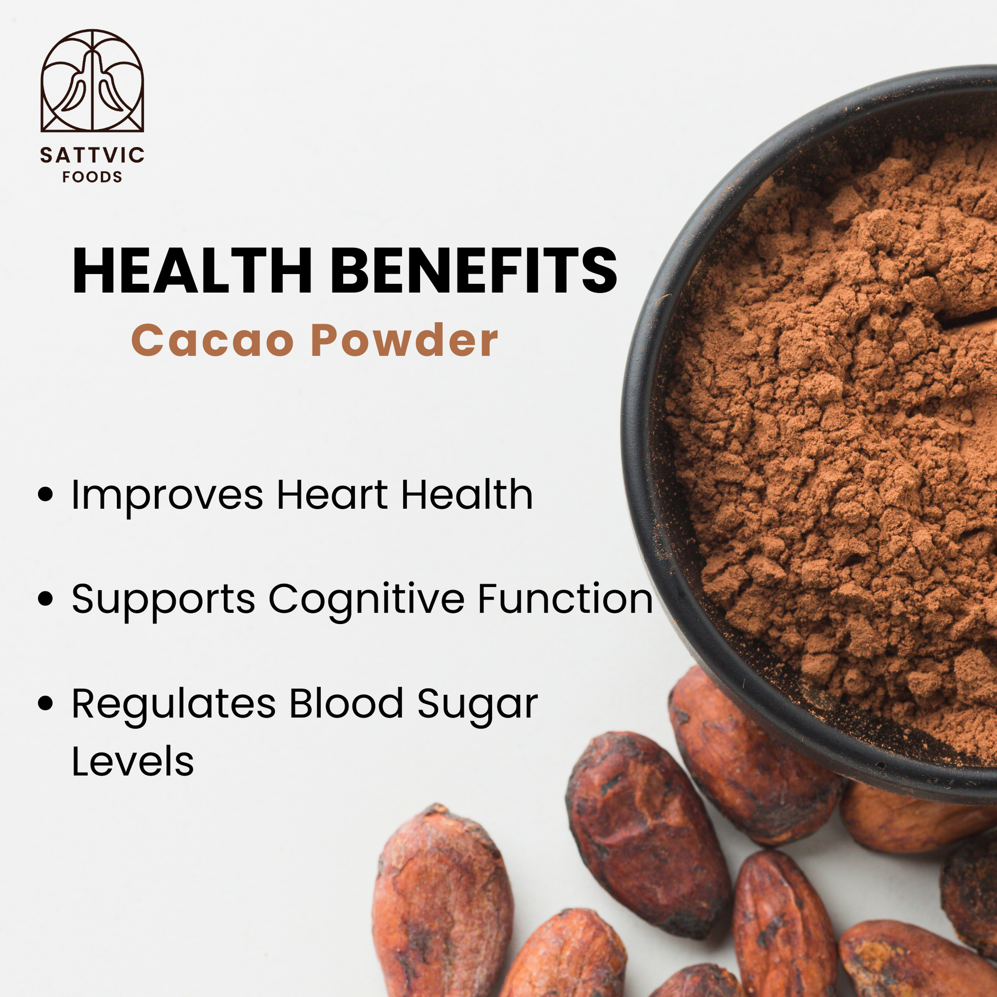 Cacao Powder | Raw, Pure & Non-Alkalised – Sattvic Foods