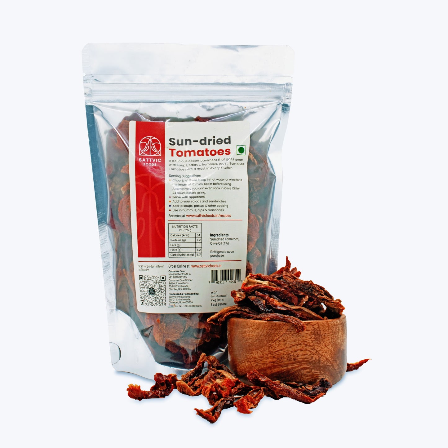 Sun-Dried Tomatoes, Indian Origin, 1% Olive Oil