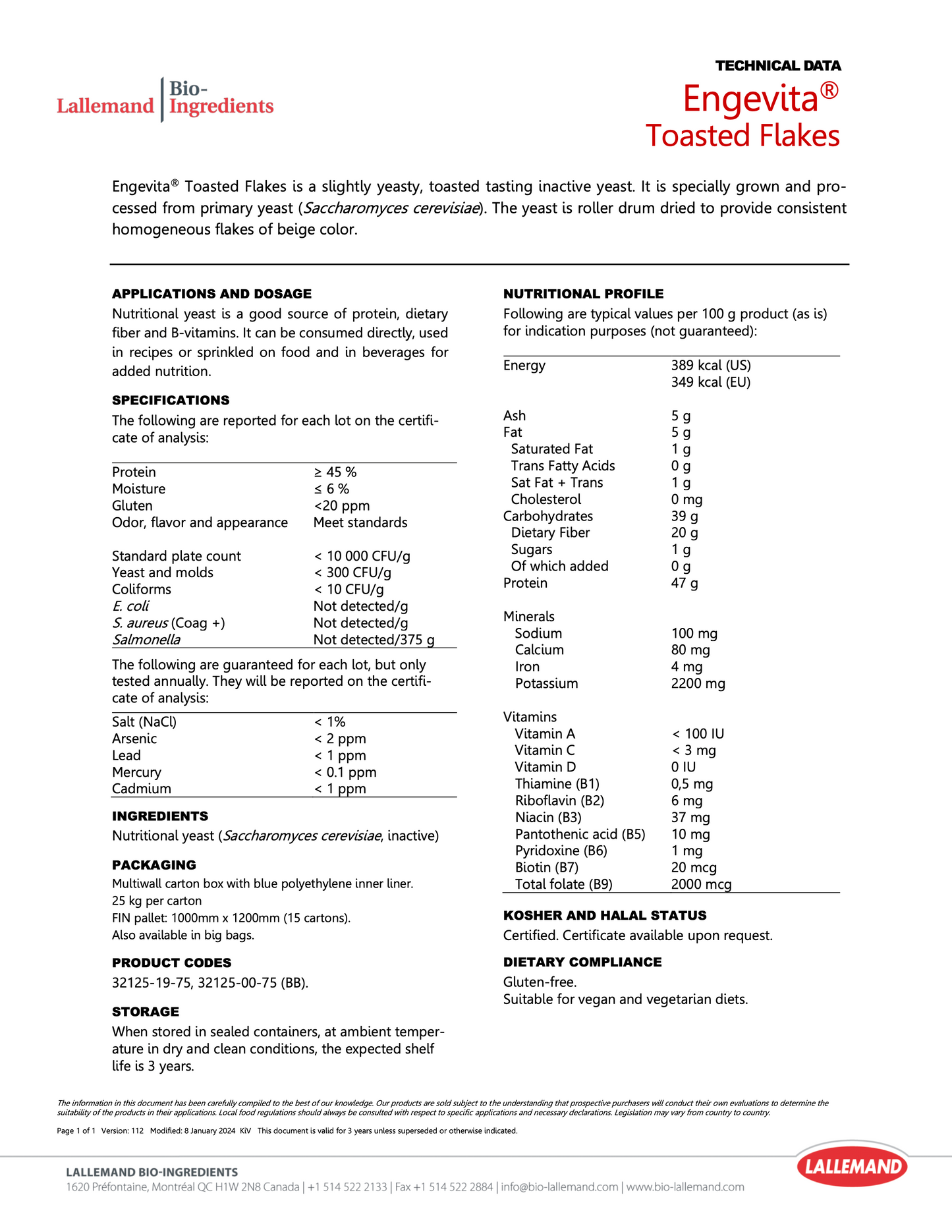 Nutritional Yeast Flakes - Non Fortified, Non GMO, Vegan (Coming February 2026)