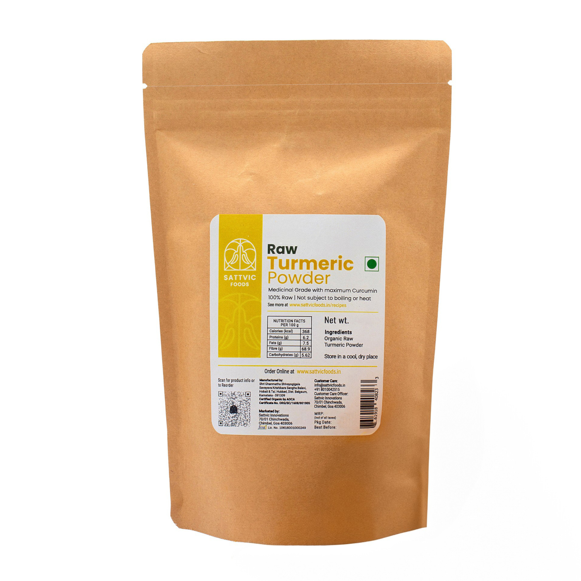 Organic Turmeric Powder – 100% Pure, Medicinal Grade