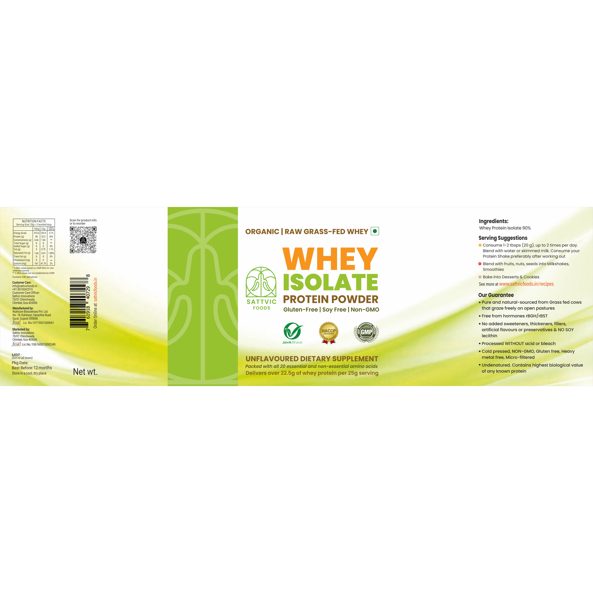 Organic Whey Isolate 90% | High Protein-Low Lactose