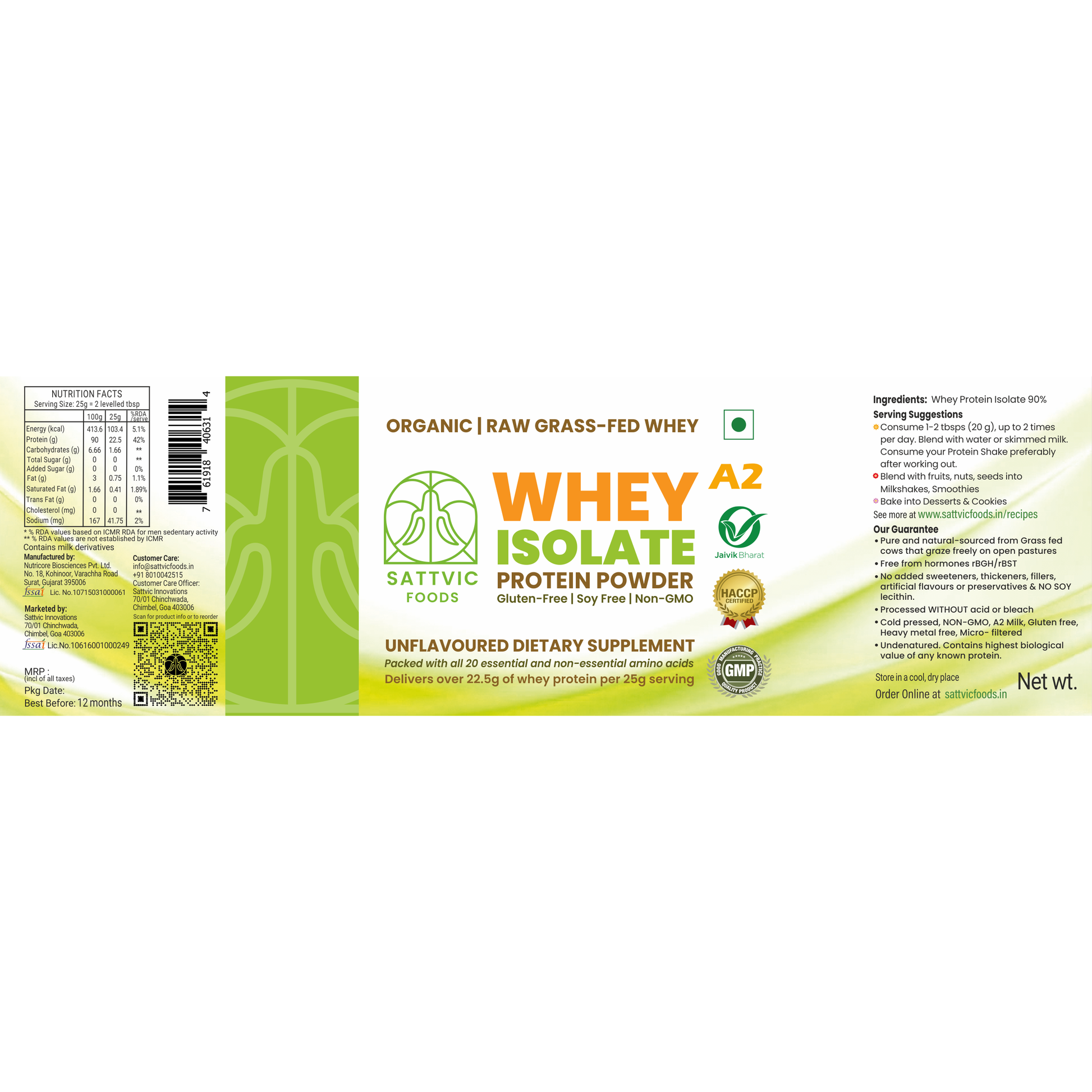 Organic A2 Whey Isolate 90%