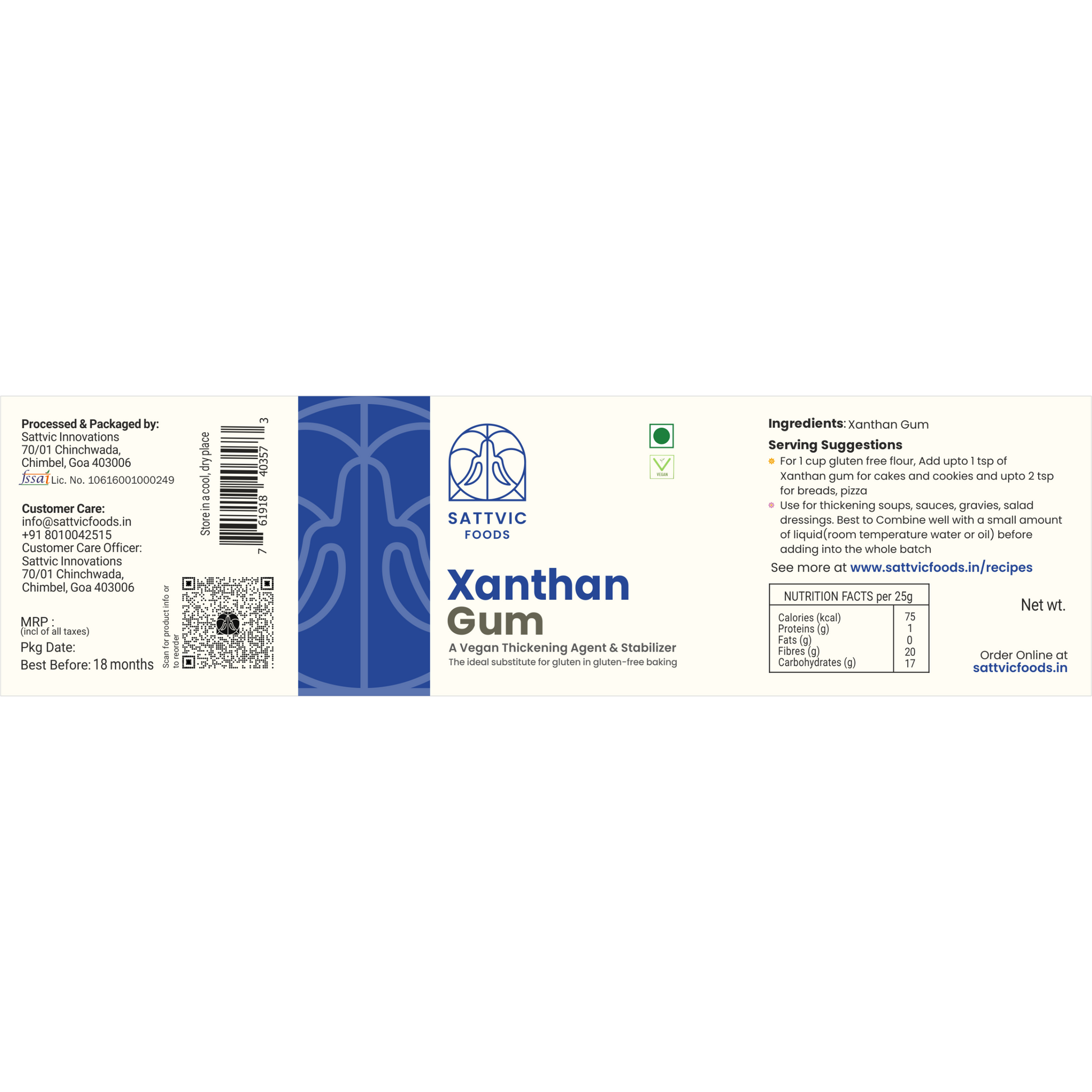 Xanthan Gum (Gluten-free/Vegan thickening)