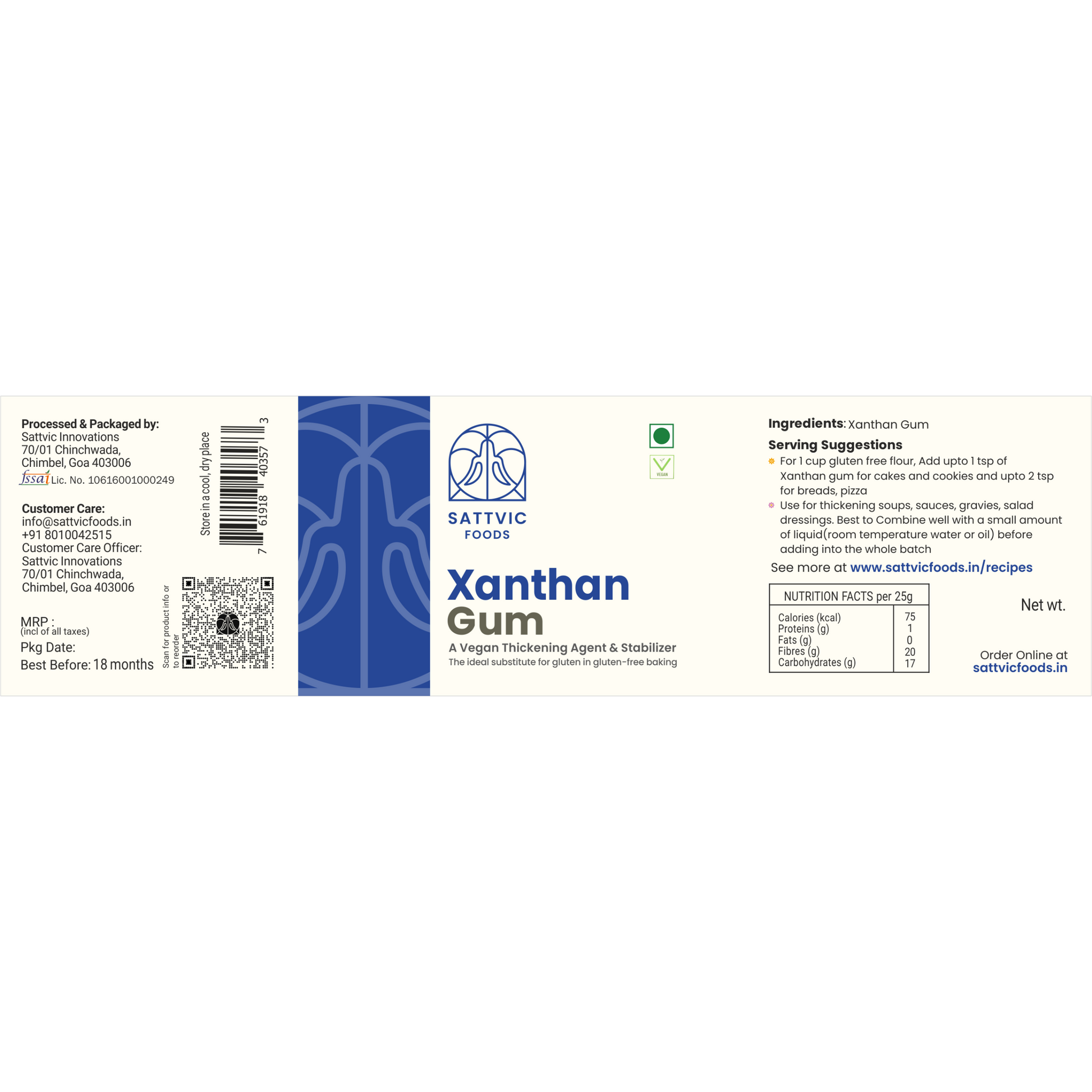 Xanthan Gum (Gluten-free/Vegan thickening)