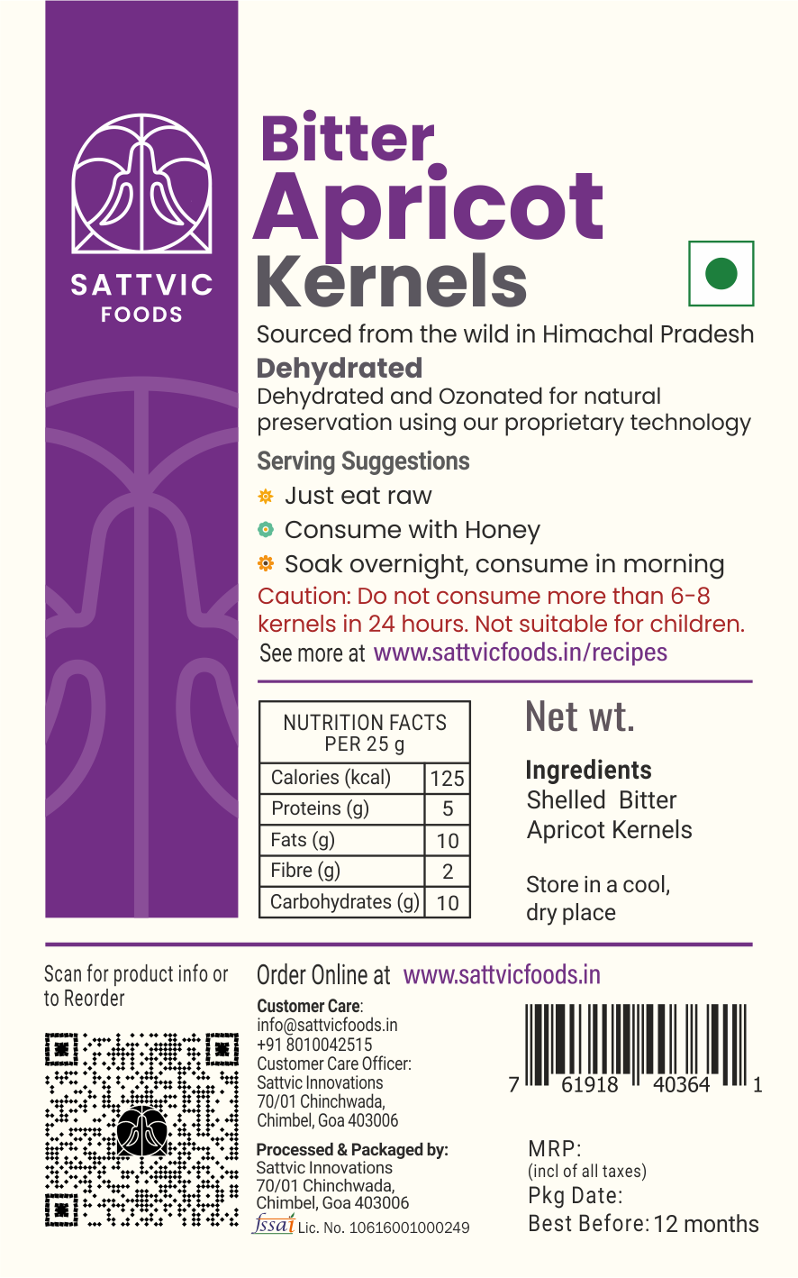 Wild/Bitter Apricot Kernels | Immunity Boosting