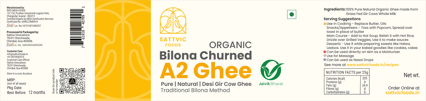 A2 Organic Gir Cow Ghee | Pure & Nutritious Bilona Ghee