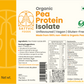Sattvic Foods Organic Pea Protein Isolate label 