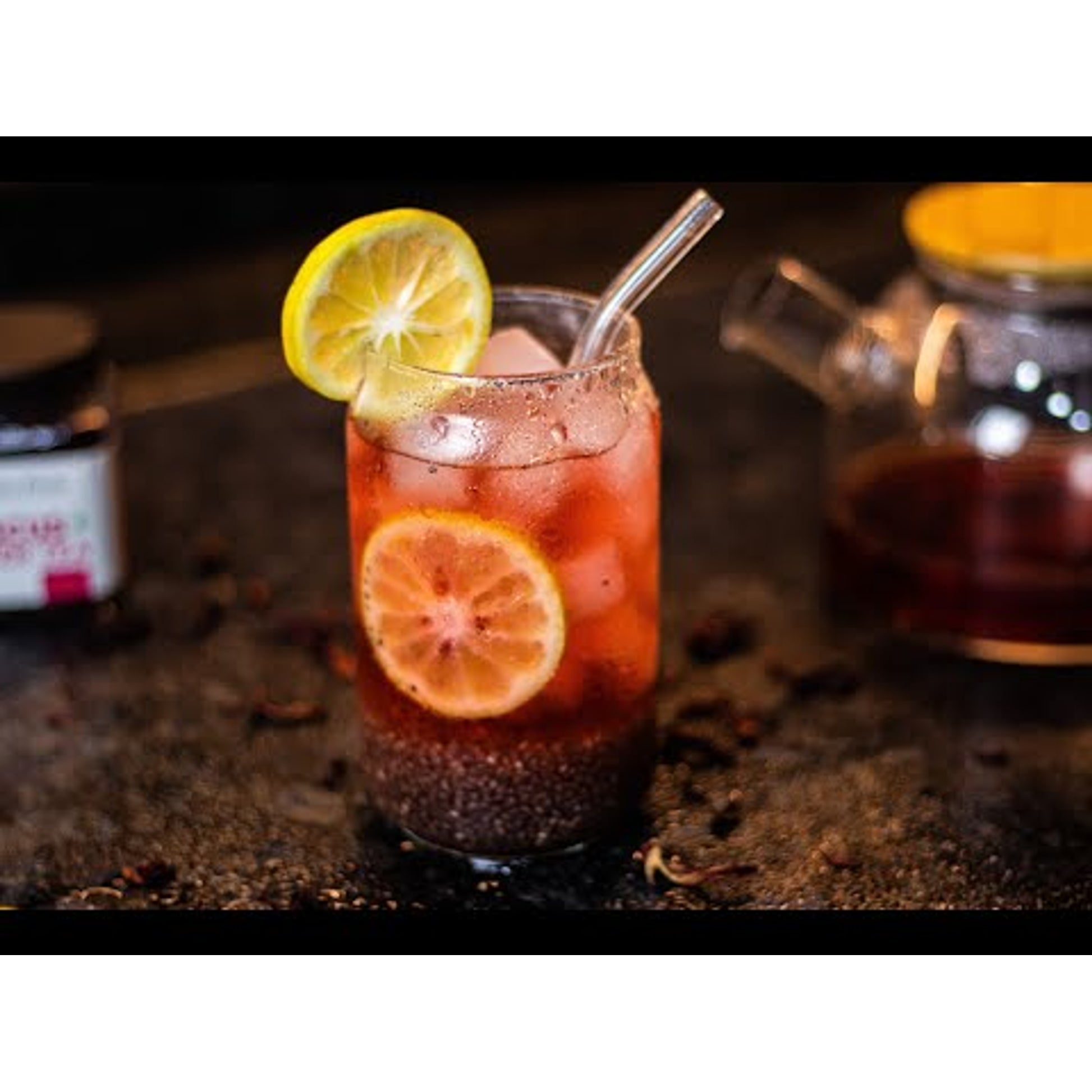 Hisbiscus iced tea with chia seeds recipe