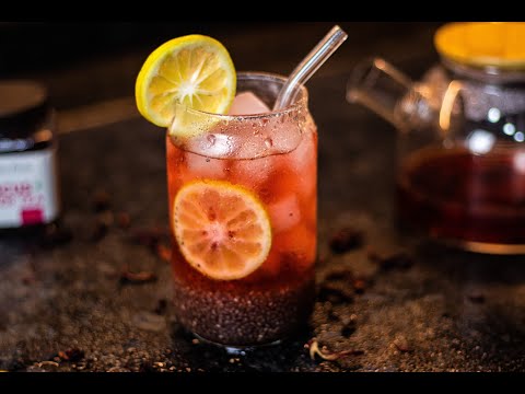 Hisbiscus iced tea with chia seeds recipe
