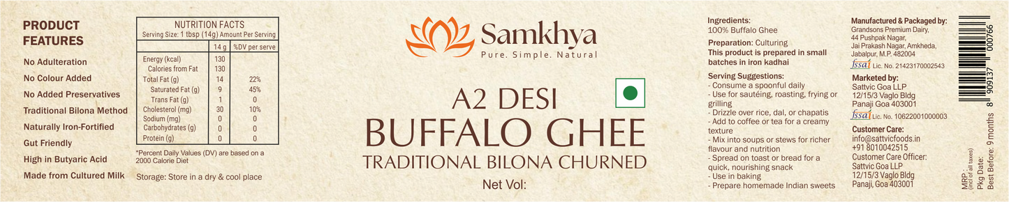 A2 Desi Buffalo Ghee