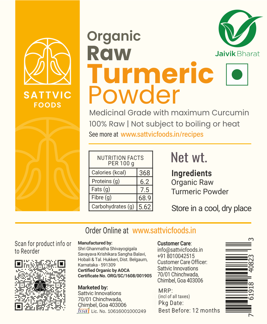 Organic Turmeric Powder – 100% Pure, Medicinal Grade