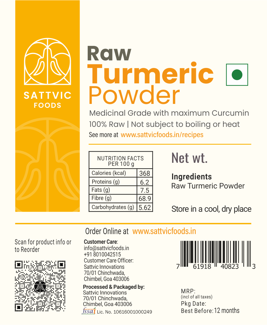 Organic Turmeric Powder – 100% Pure, Medicinal Grade