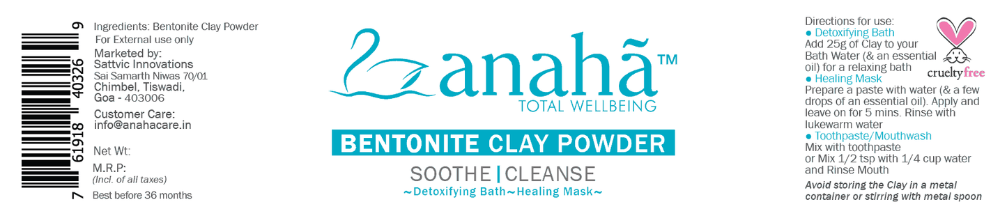 Bentonite Clay Powder Anaha