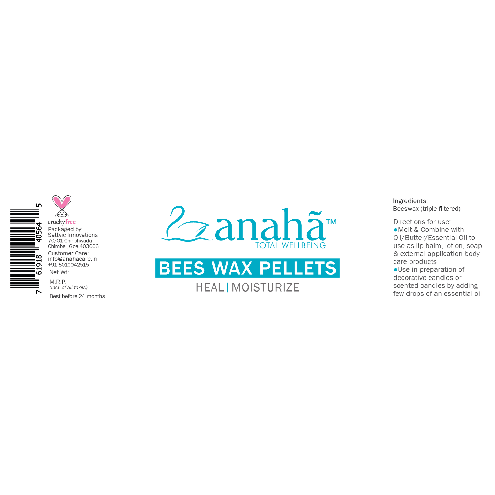 Beeswax Pellets Anaha