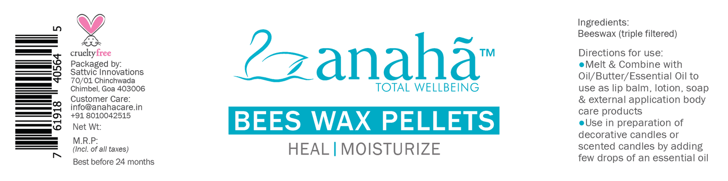 Anaha Beeswax Pellets- Label