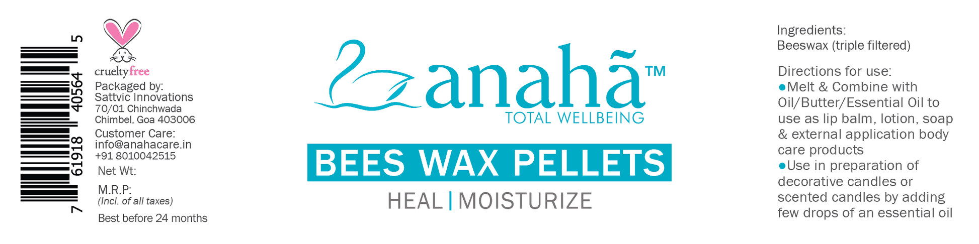 Beeswax Pellets Anaha