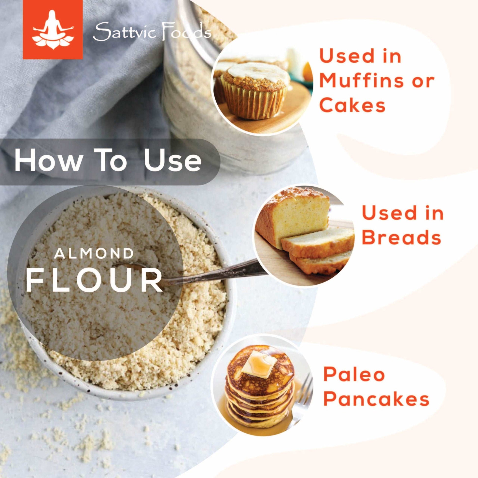 Unblanched Almond Flour Sattvic Foods