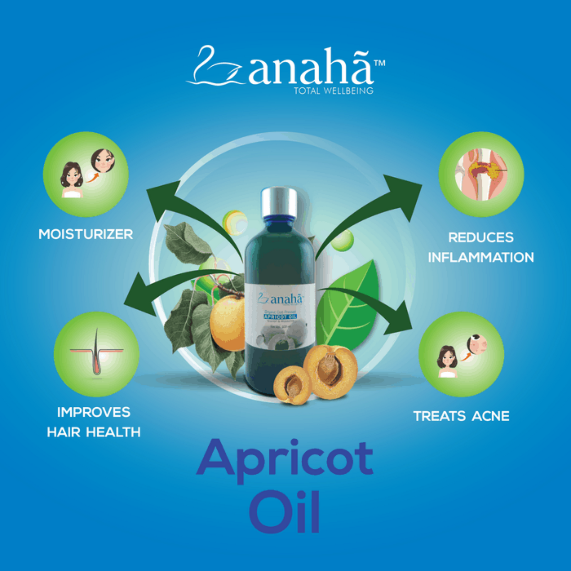 Bitter Apricot Oil (Cold Pressed / Massage & Relief) Anaha