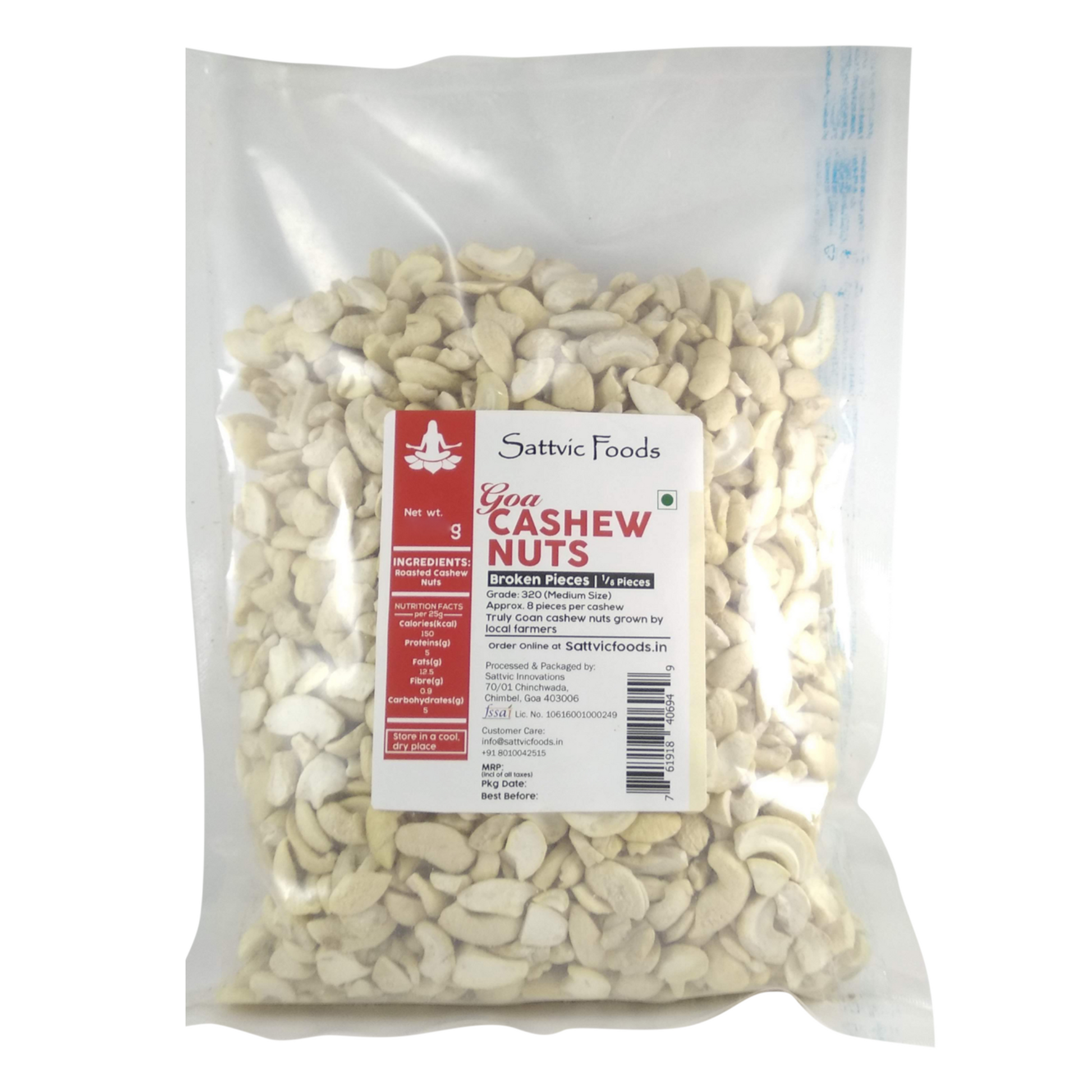 Broken Cashew Nuts - 500g -Sattvic Foods