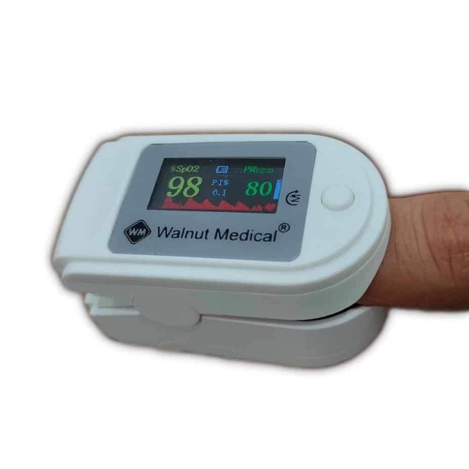 Pulse Oximeter (Made in India - 1 yr National Warranty) Walnut Medical