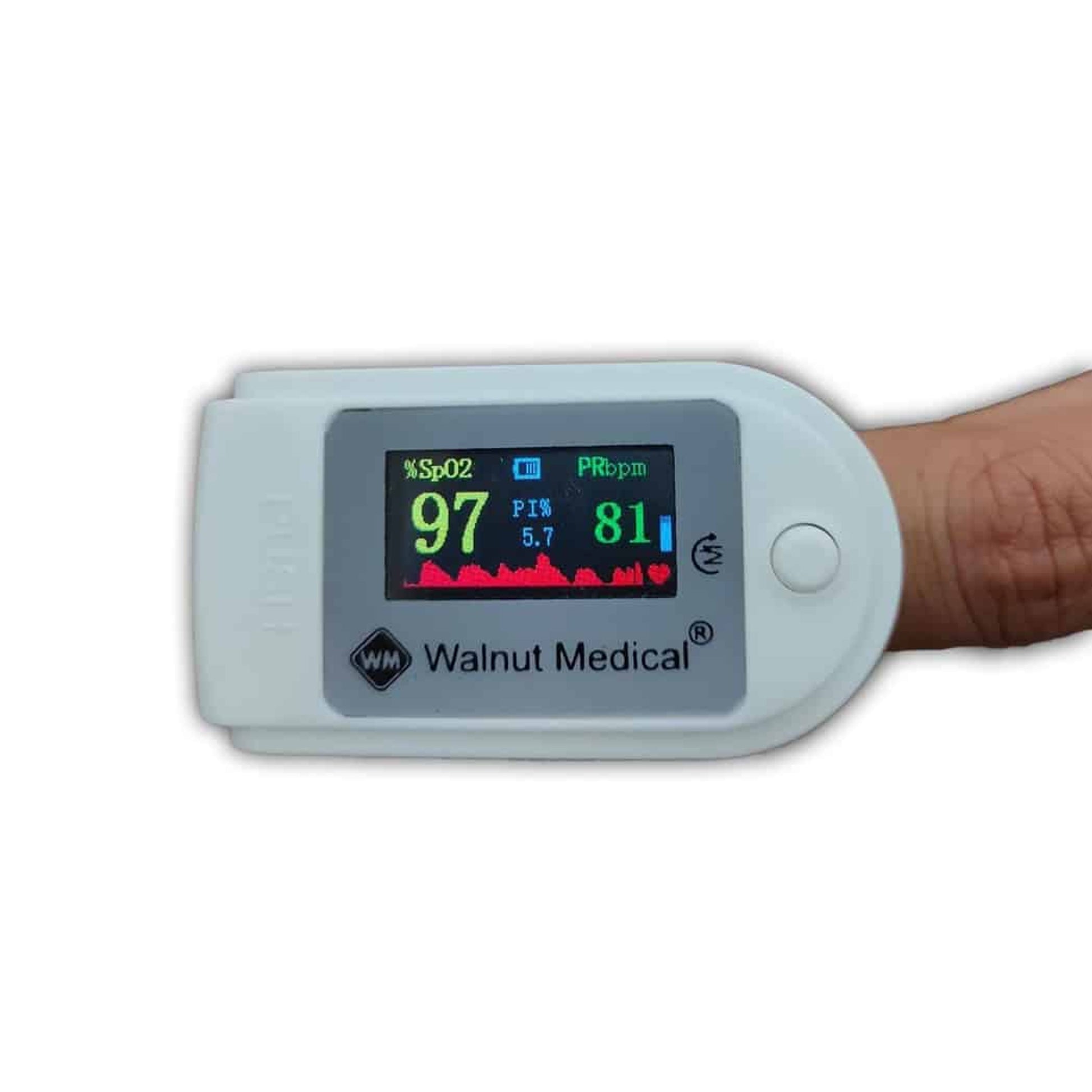 Pulse Oximeter (Made in India - 1 yr National Warranty) Walnut Medical