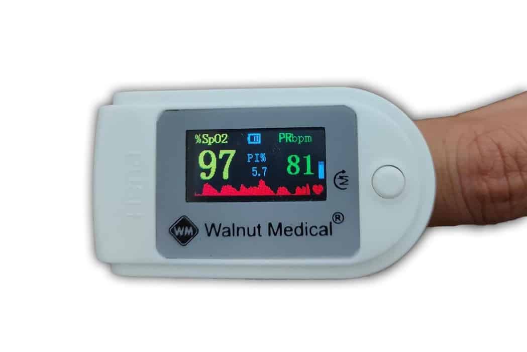 Pulse Oximeter (Made in India - 1 yr National Warranty) Walnut Medical