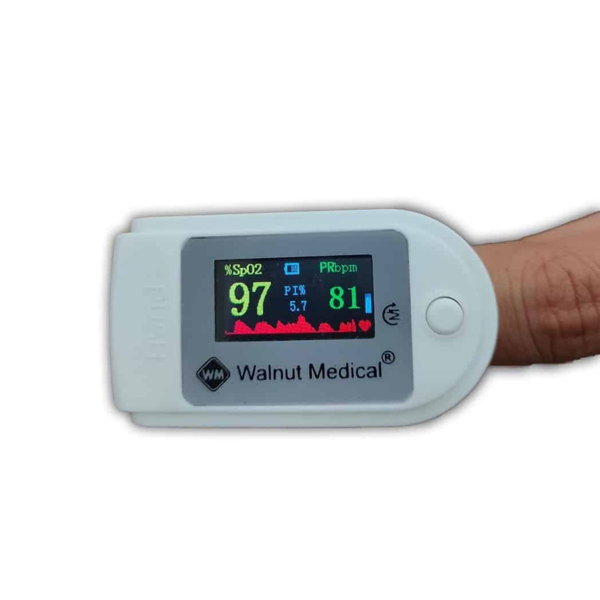 Pulse Oximeter (Made in India - 1 yr National Warranty) Walnut Medical