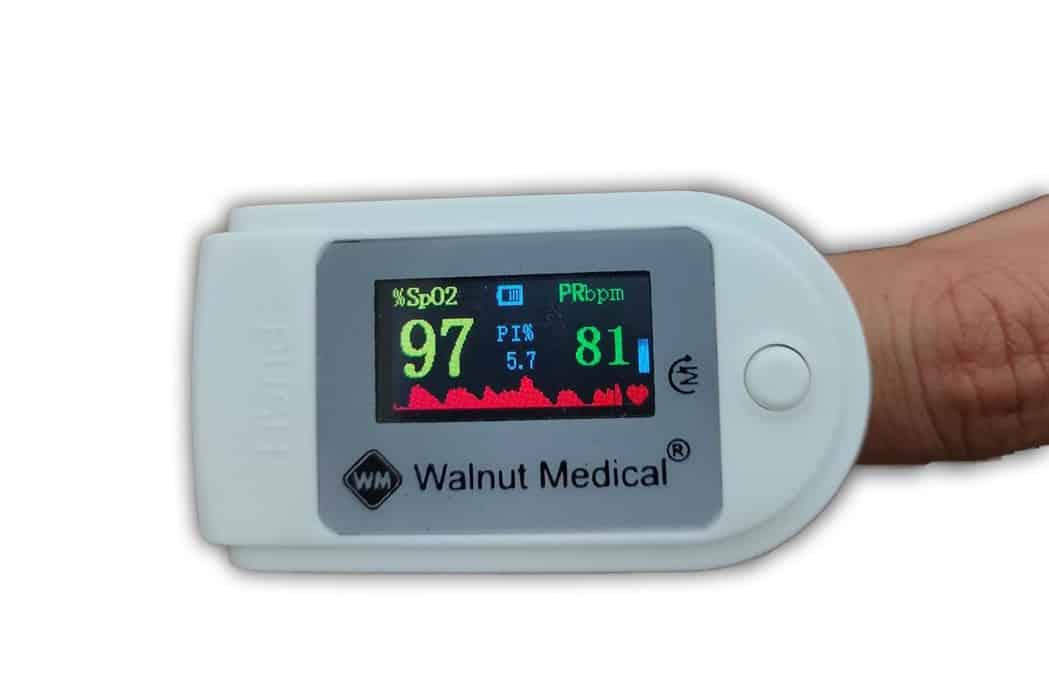 Pulse Oximeter (Made in India - 1 yr National Warranty) Walnut Medical