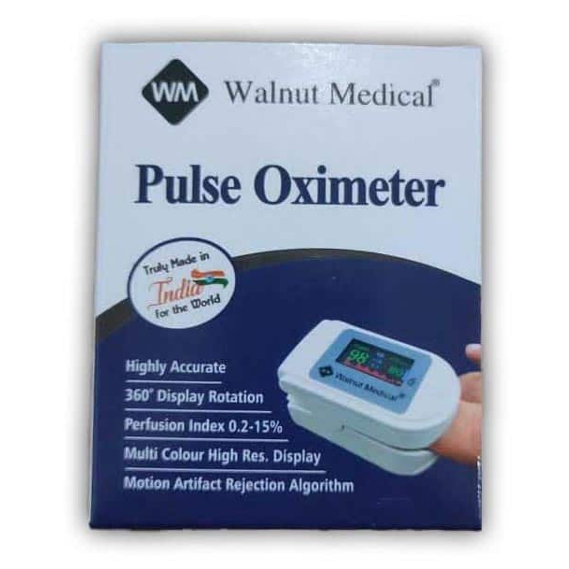 Pulse Oximeter (Made in India - 1 yr National Warranty) Walnut Medical