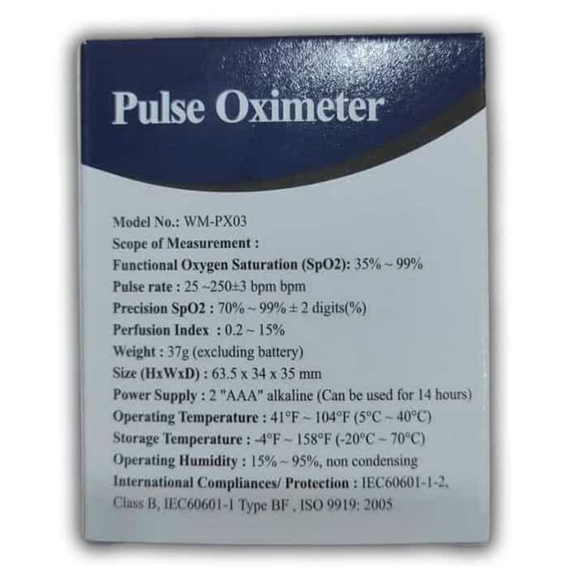 Pulse Oximeter (Made in India - 1 yr National Warranty) Walnut Medical