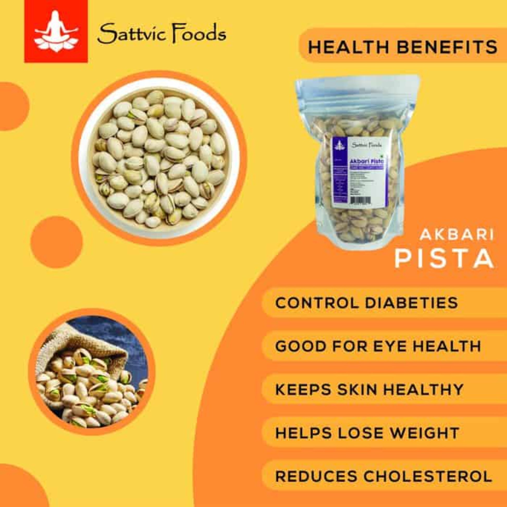 Akbari Pistas (Lightly Salted) Jumbo size Roasted Pistachios-Health Benefits