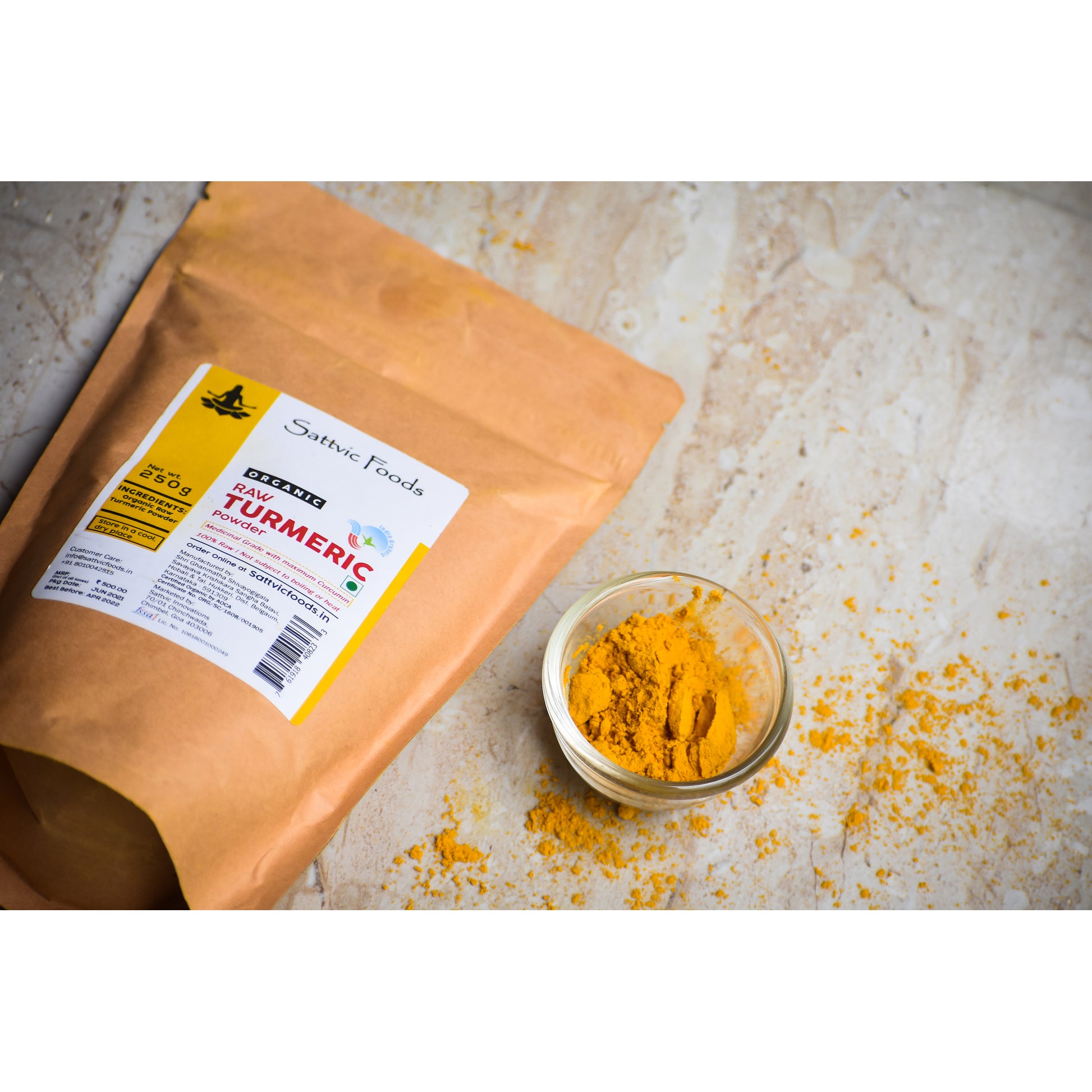 Organic Raw Turmeric Powder Sattvic Foods