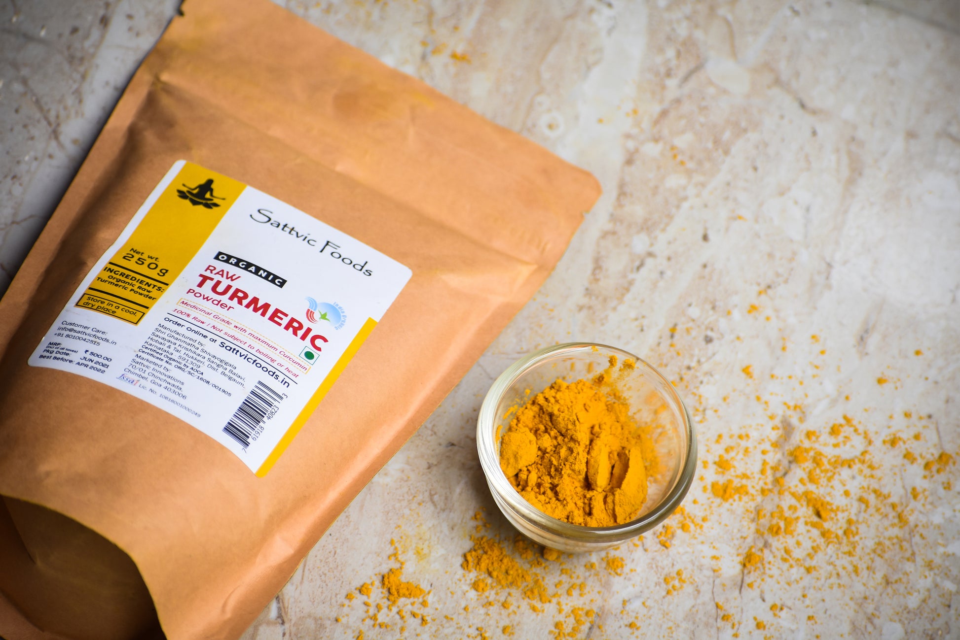 Organic Raw Turmeric Powder Sattvic Foods