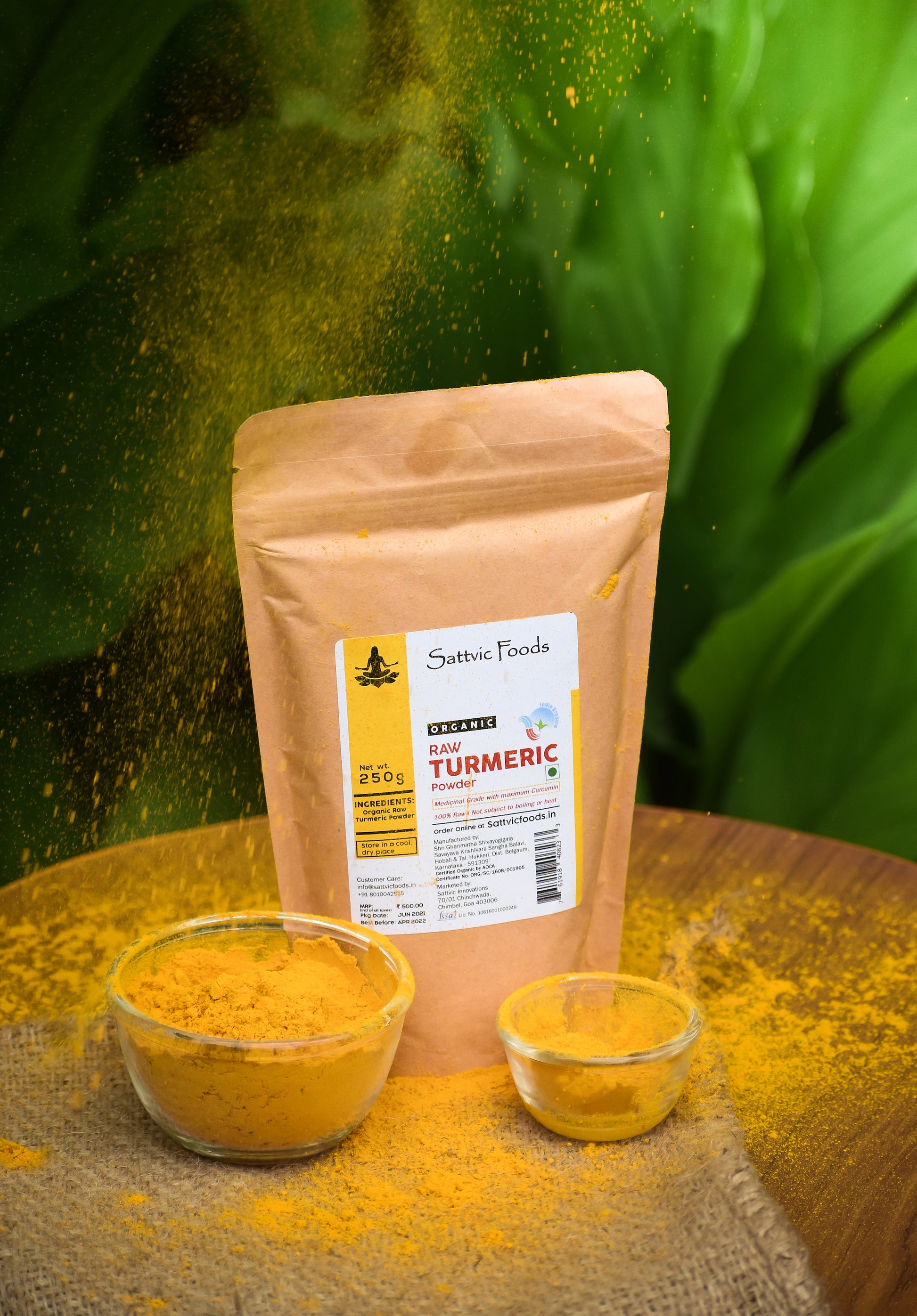 Organic Raw Turmeric Powder Sattvic Foods