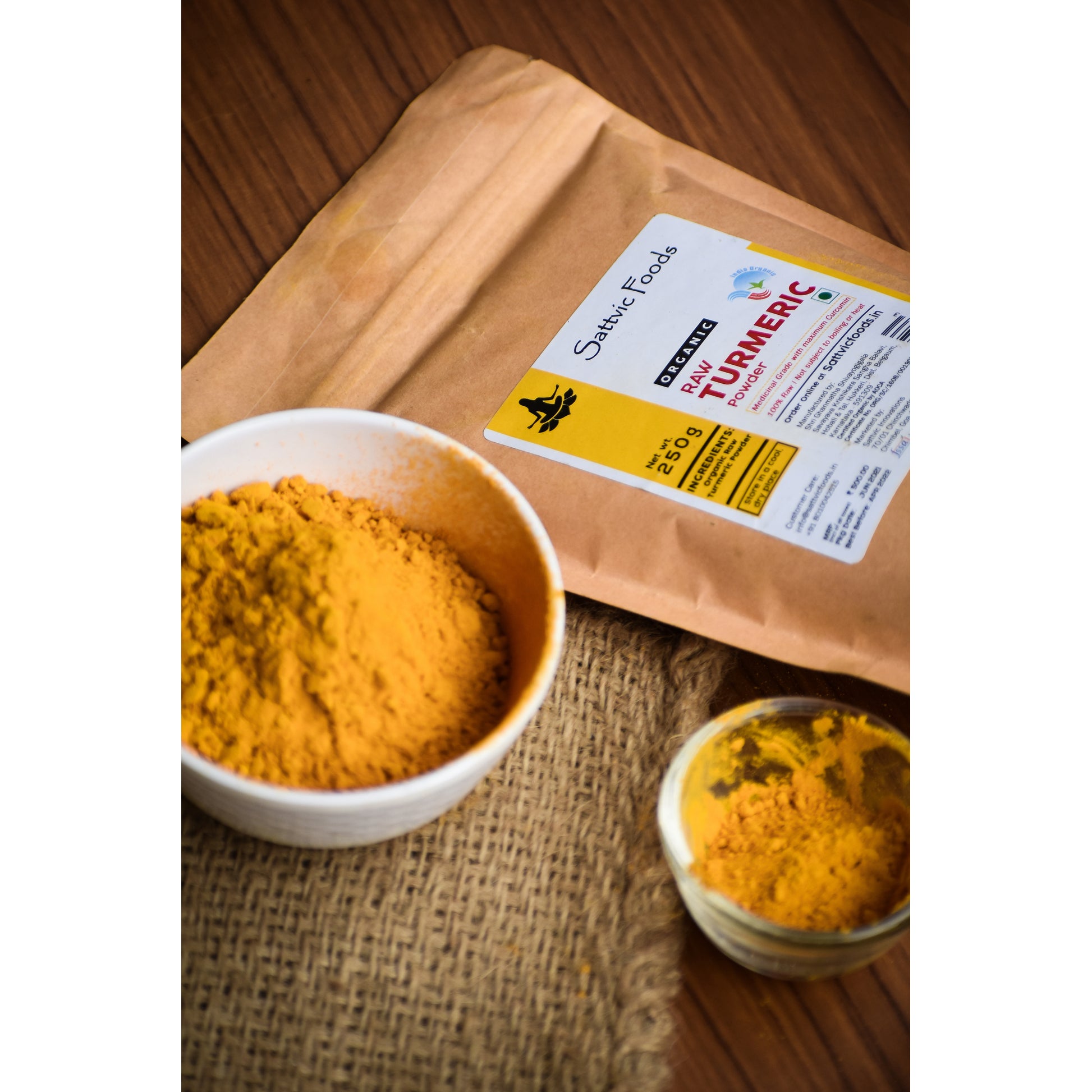 Organic Raw Turmeric Powder Sattvic Foods