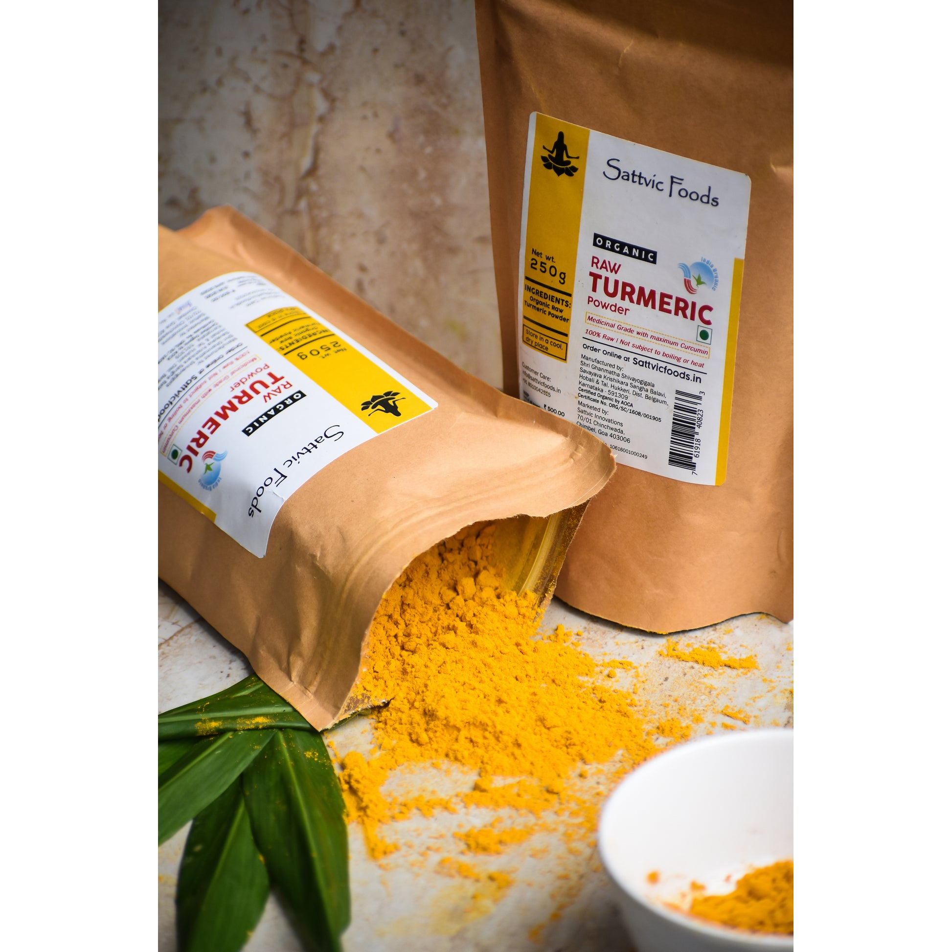 Organic Raw Turmeric Powder Sattvic Foods