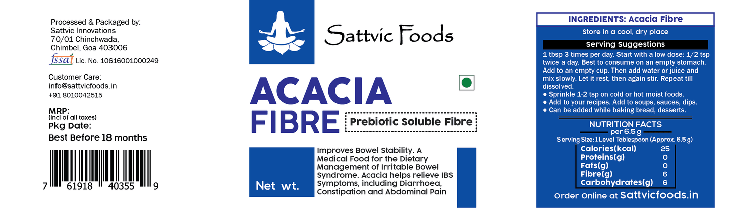 Acacia Fibre (Ayurvedic Digestion Support) Sattvic Foods