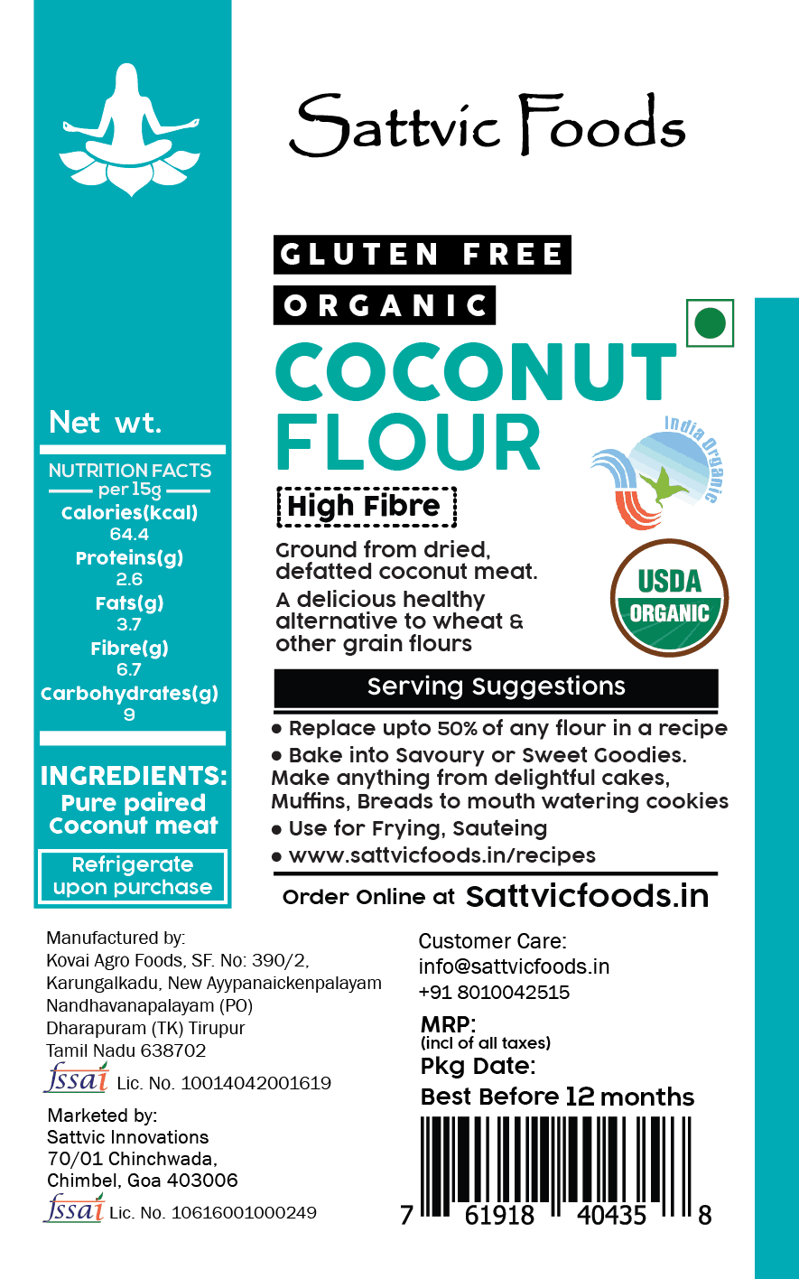 Coconut Flour - Label