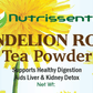 Dandelion Root Tea Powder - Label