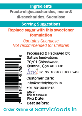 Products FOS Plus (Soluble Liquid Sweetener) - Back Label