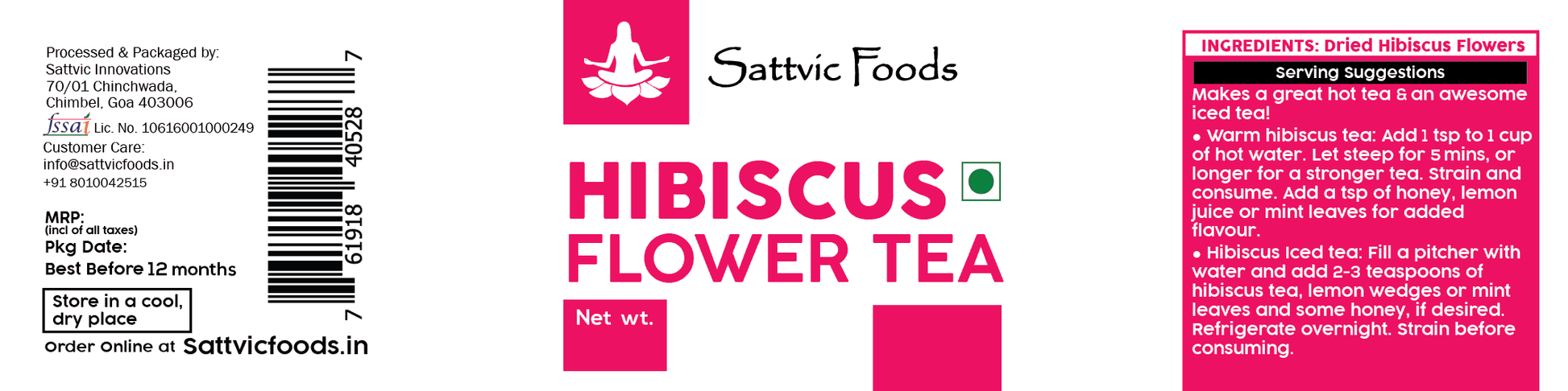 Hibiscus Herbal Tea - Label