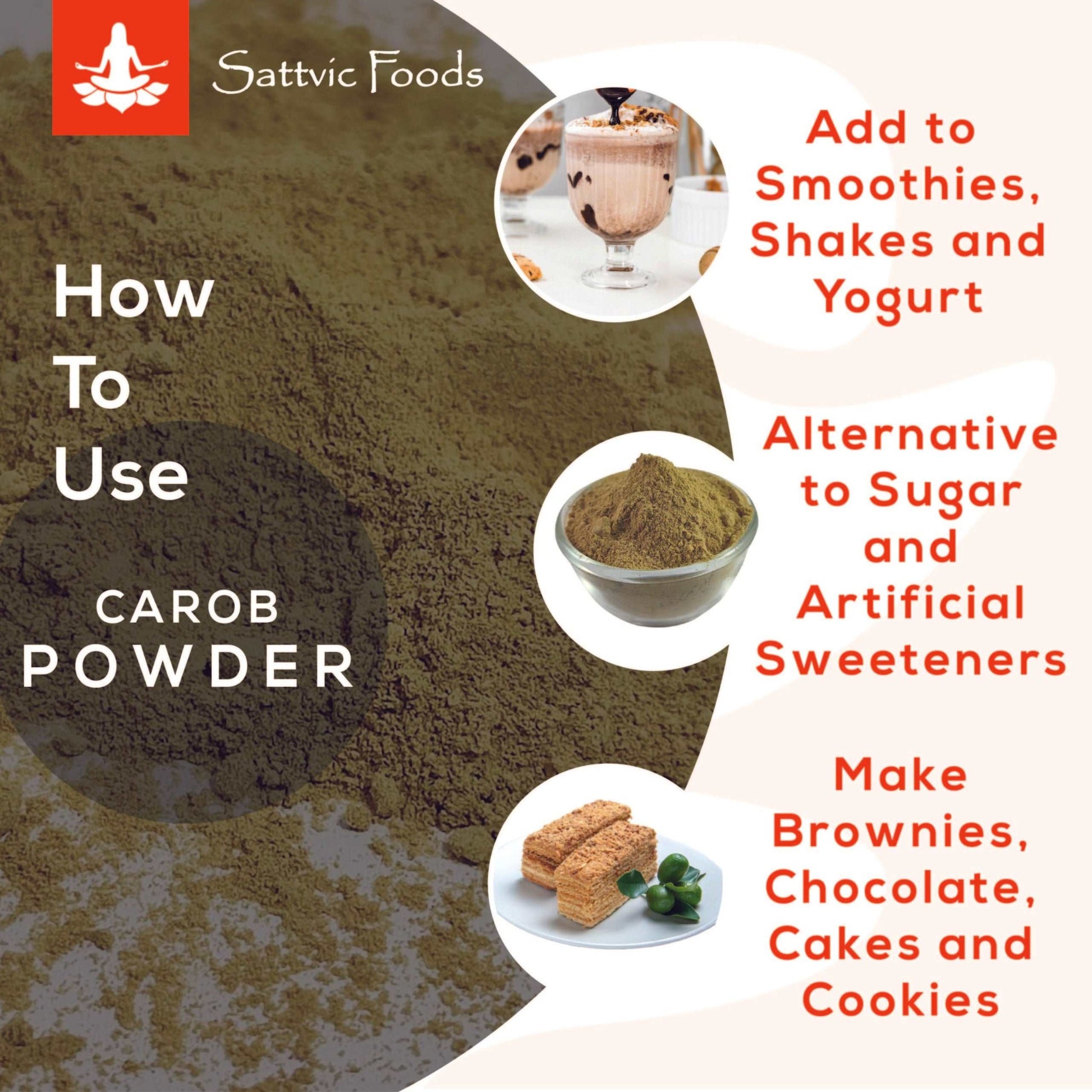 Carob Powder (Medium Roast) - How to use