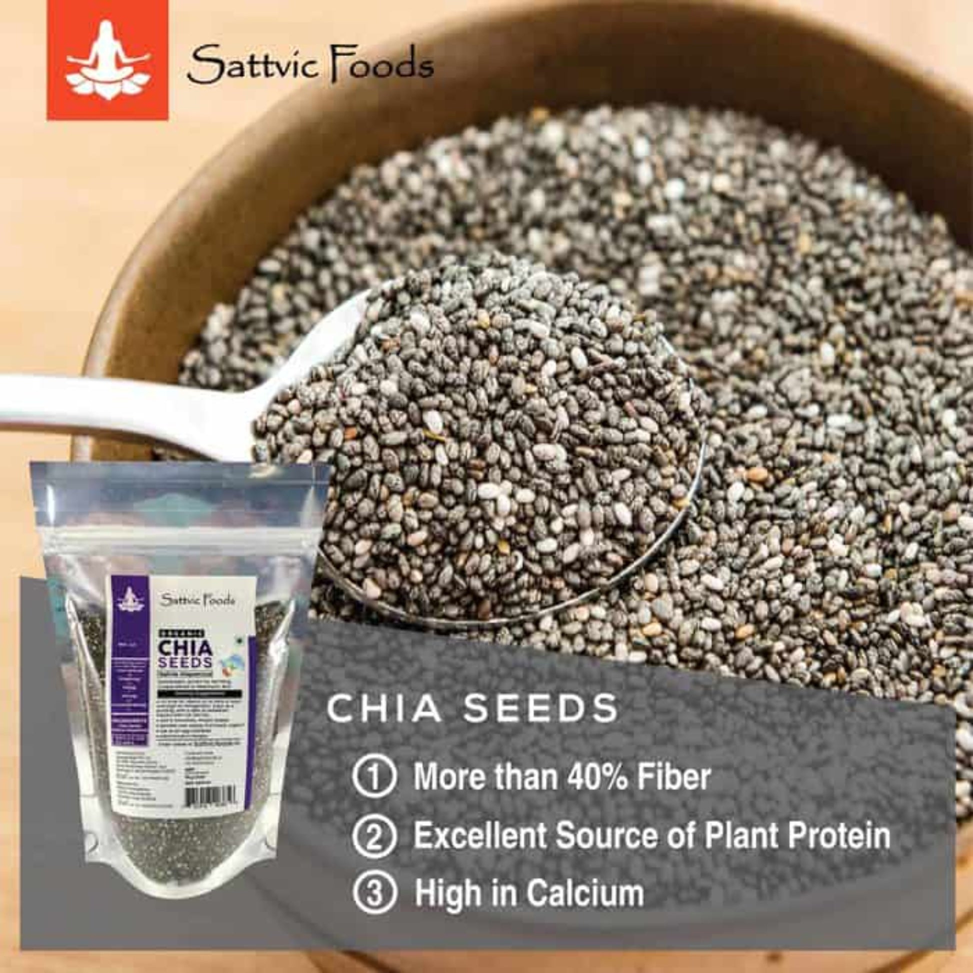 Chia Seeds (Salvia hispanica) Sattvic Foods