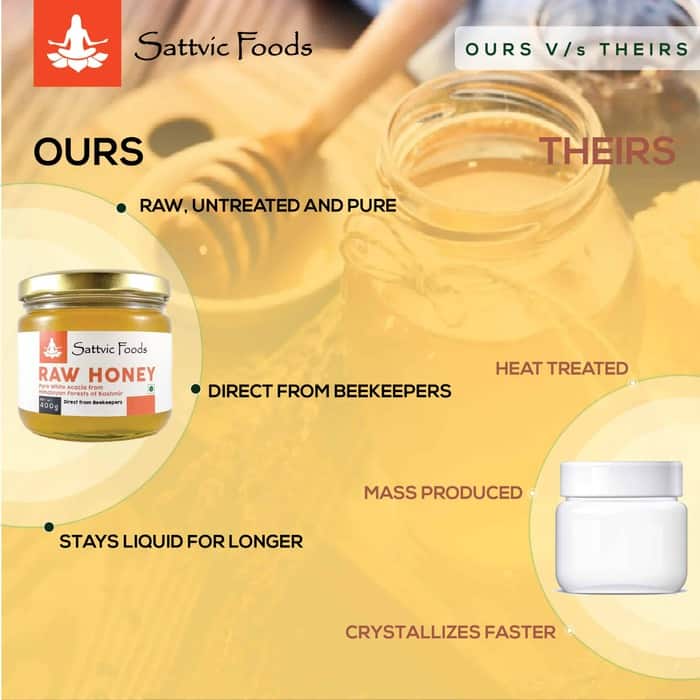 Raw Acacia Honey ( Honey of Kashmir ) Sattvic Foods