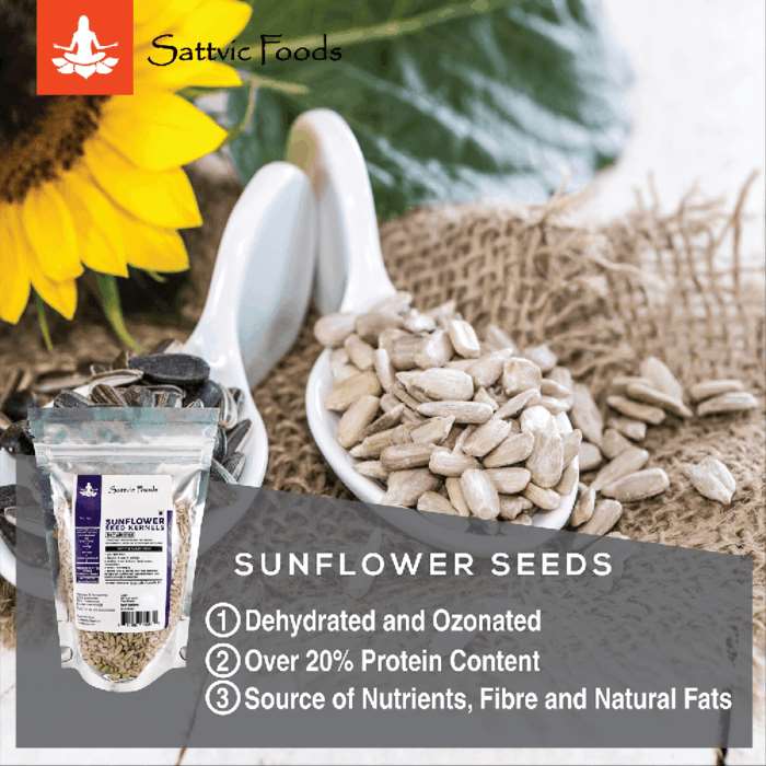 Raw Sunflower Seeds (No Shell) Sattvic Foods