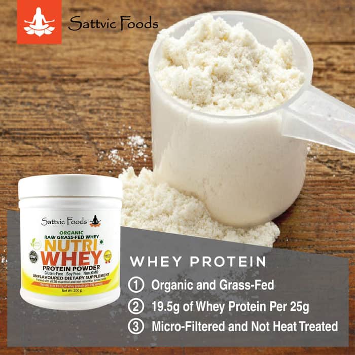 Organic A2 Whey Protein Concentrate 80% Sattvic Foods