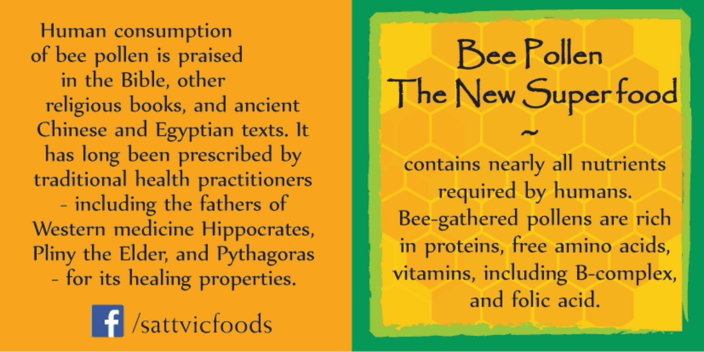 Bee Pollen - Nature's complete Superfood Sattvic Foods