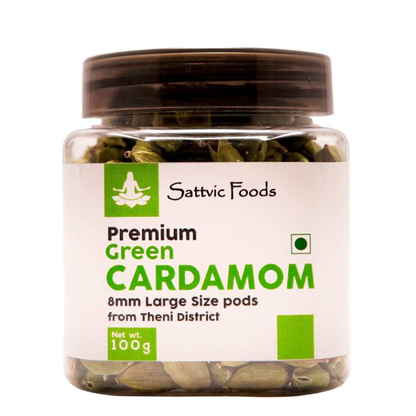 Green Cardamom - 100g - Sattvic Foods