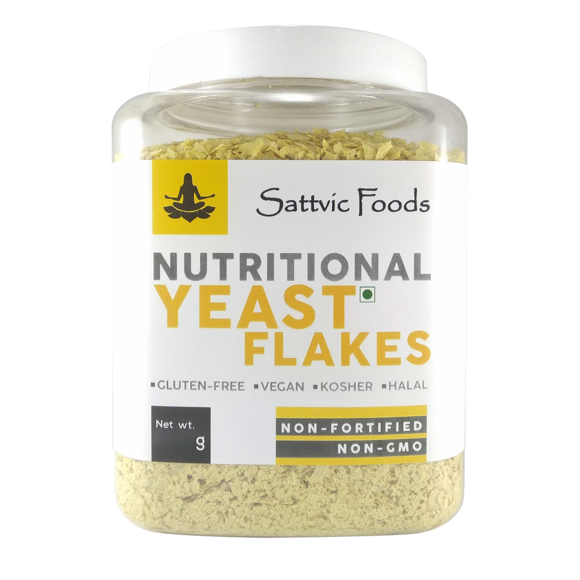 Nutritional Yeast Flakes - Non Fortified, Non GMO, Vegan, Gluten-Free Sattvic Foods